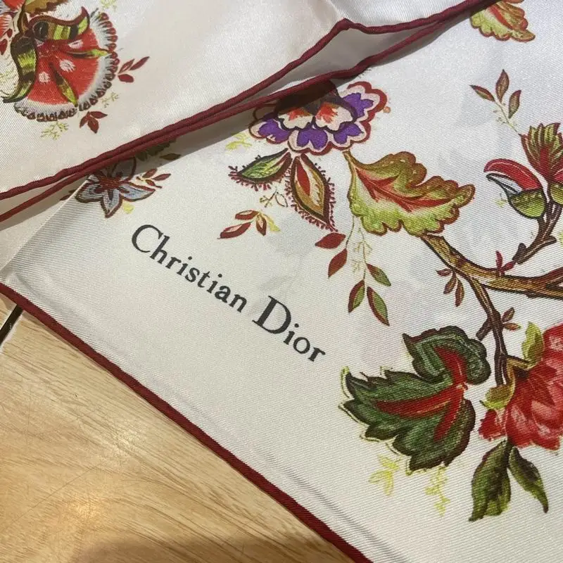 Dior silk scarf 90X90cm E11 (5)